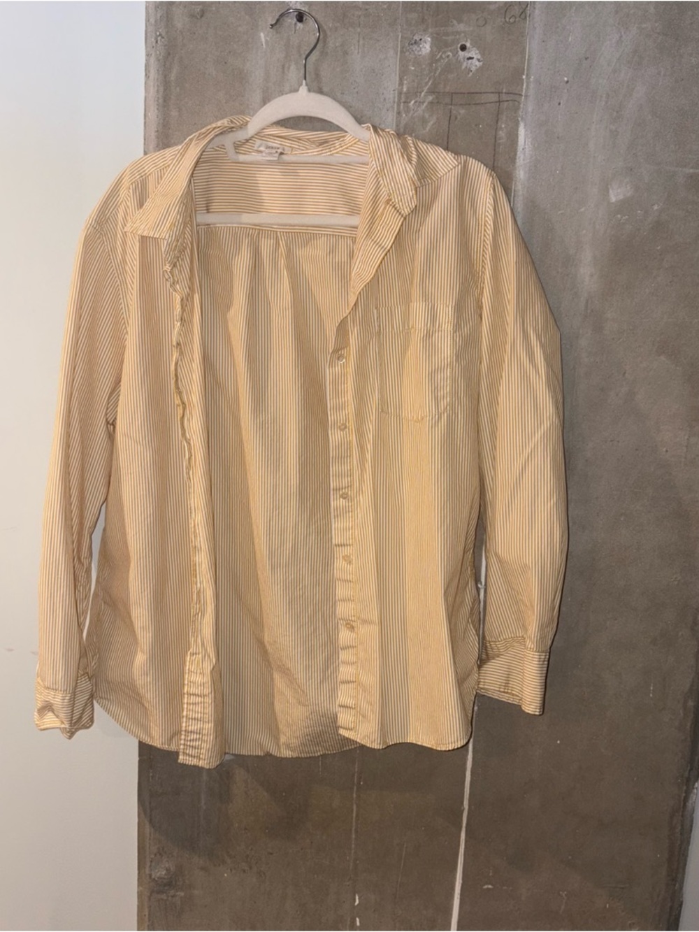 J. Crew Women’s Pale Yellow Striped Button-Down Shirt